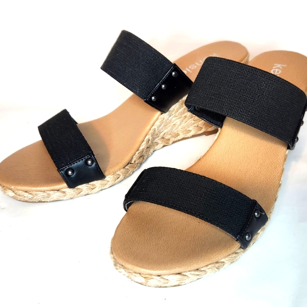 Kensie Wedge Black Sz8